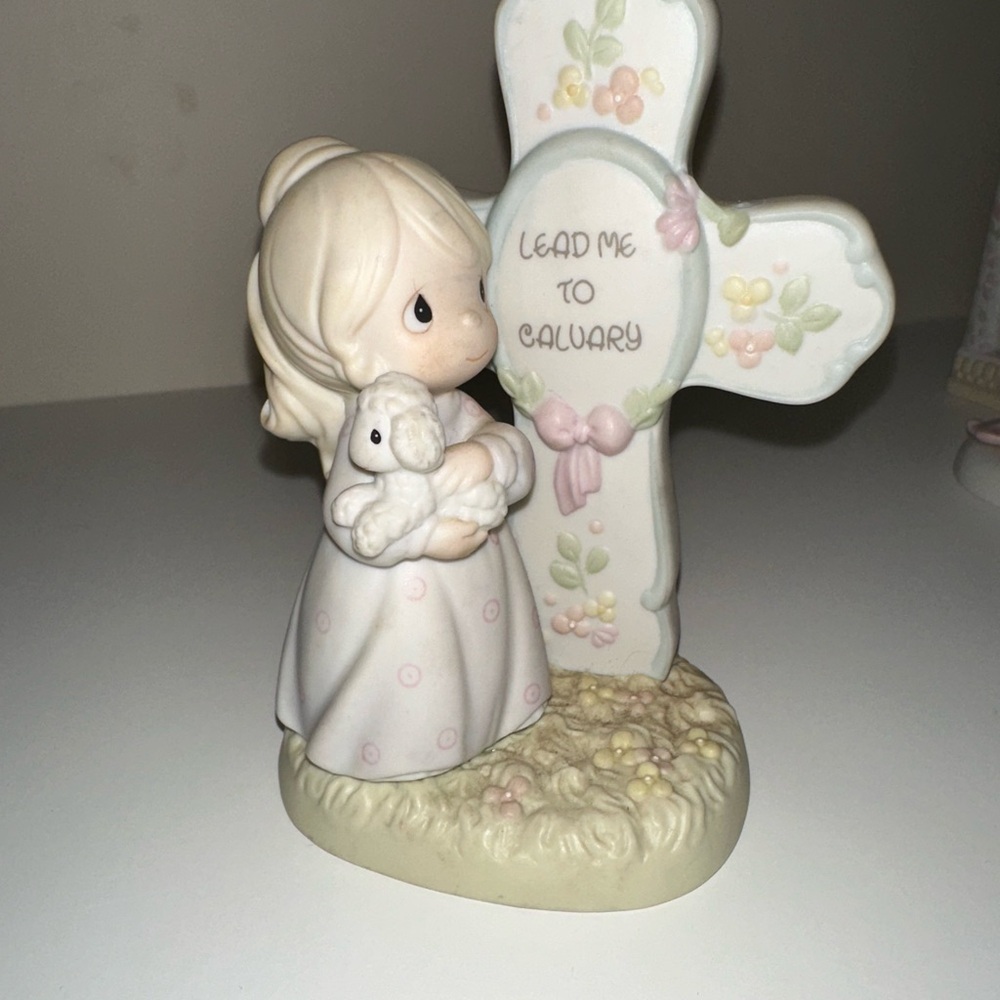 Precious Moments Cream and Pink Figurine
